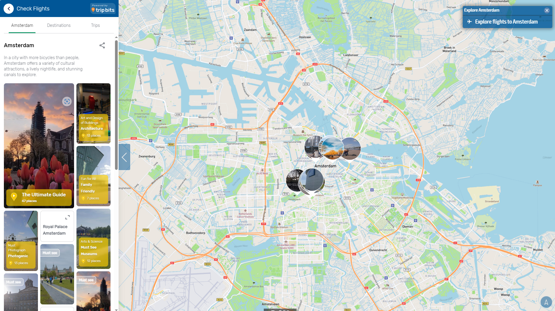 MIA Destinations Route Map Detail
